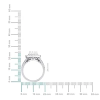 10K White Gold Round Diamond Heart Shape Halo Womens Ring SZ 7 1 Cttw