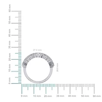 10K White Gold Three Cross Religious Mens Rings 1-3/8 Cttw