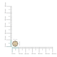 10K Gold Round Diamond Designer Mens Stud Earring / Cttw