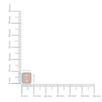 10K Rose Gold Round Baguette Diamond Square Shape Designer Mens Stud Earring 3/8 Cttw