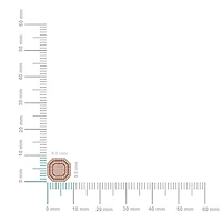 10K Rose Gold Round Diamond Designer Halo Mens Stud Earring 1/5 Cttw