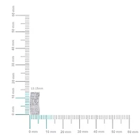 10K Gold Baguette Diamond Designer Hoop Earring 3/4 Cttw