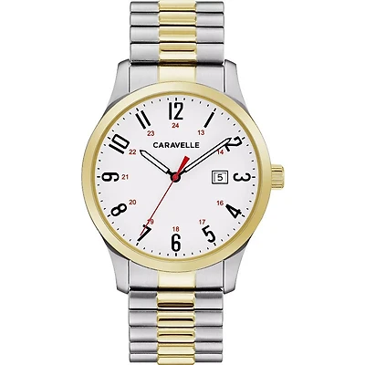 Caravelle Traditional Mens Stainless Steel