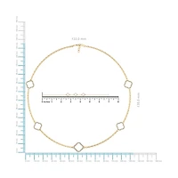 14K Yellow Gold Round Link Necklace Bracelet Set 1-1/6 Cttw