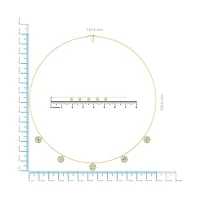 14K Yellow Gold Baguette Round Necklace Bracelet Set 1 Cttw