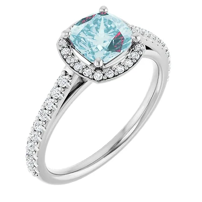 1/3 CTW, 3/4 CTW Natural Diamond Halo-Style Engagement Ring