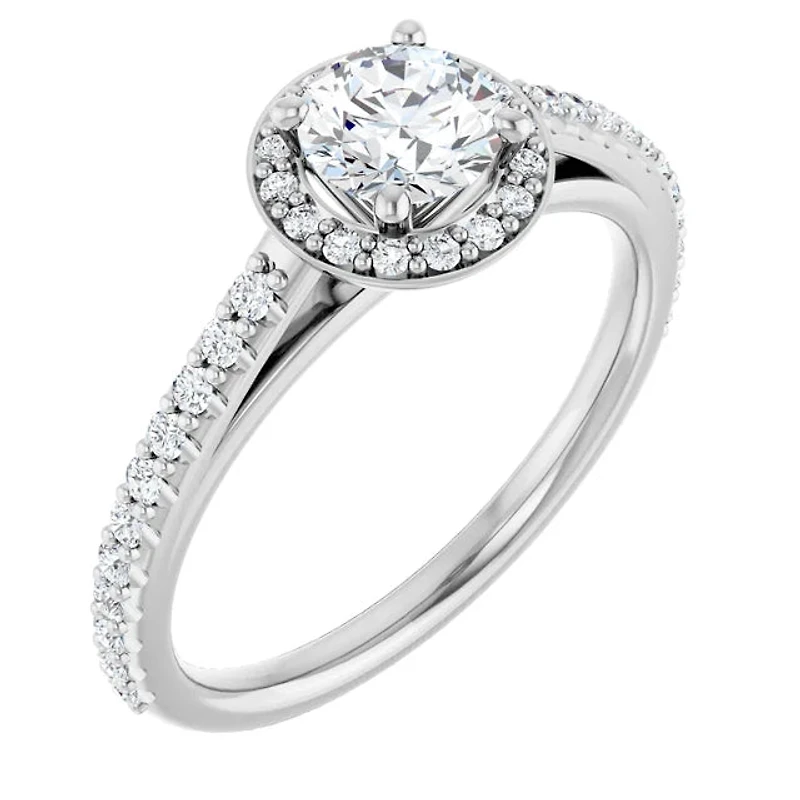 1/3 CTW, 3/4 CTW Natural Diamond Halo-Style Engagement Ring