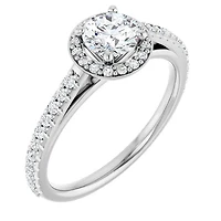 1/3 CTW, 3/4 CTW Natural Diamond Halo-Style Engagement Ring