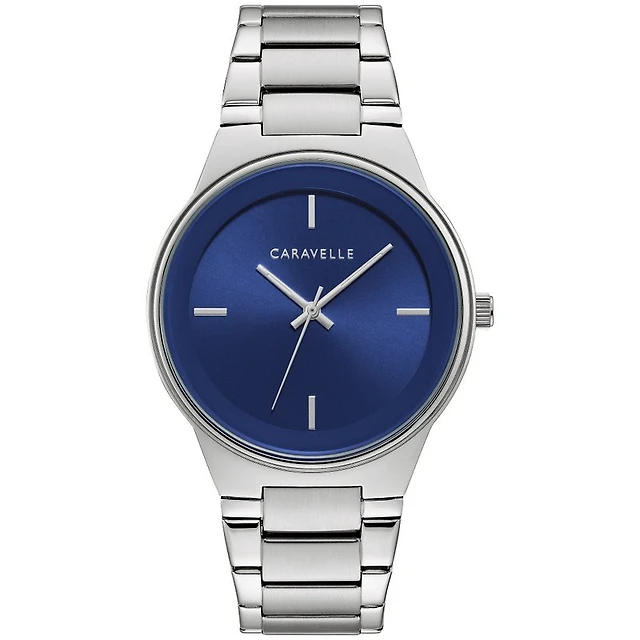 Caravelle Box Set CAR Modern Mens Stainless Steel