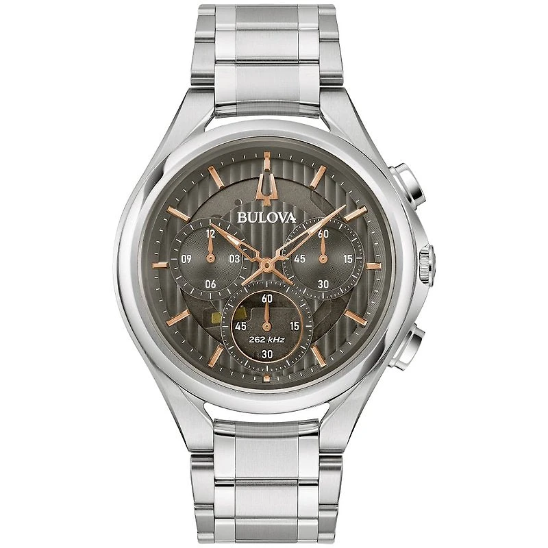 Bulova Curv Dress Mens Stainless Steel