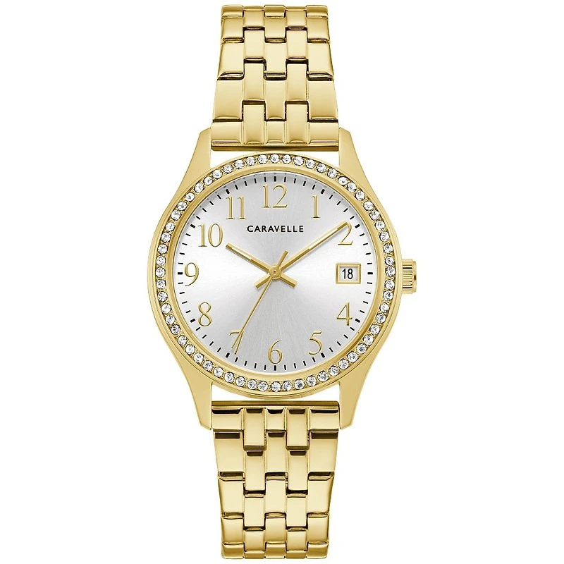 Caravelle Box Set CAR Crystal Ladies Stainless Steel