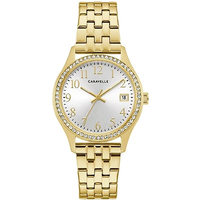Caravelle Box Set CAR Crystal Ladies Stainless Steel