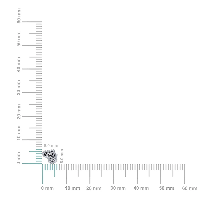 10K White Gold Nugget Diamond Stud Earrings 1/10 Cttw