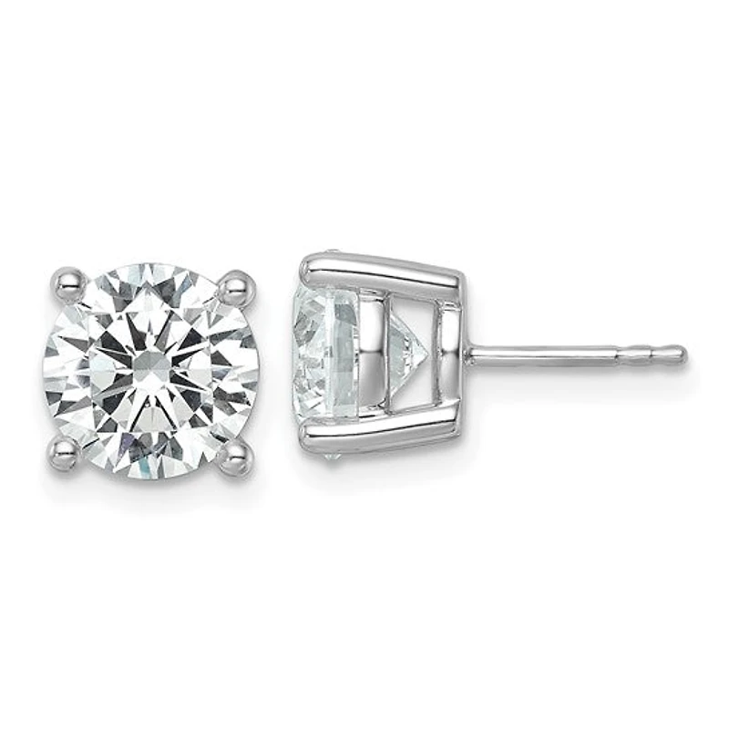 Gold Round 4-Prong 0.20ct Diamond Stud Earrings