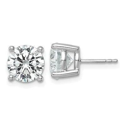 Gold Round 4-Prong 0.20ct Diamond Stud Earrings