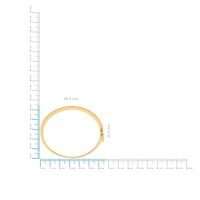 10K Yellow Gold Round Baguette Diamond Designer Bangle Bracelet -/ Cttw