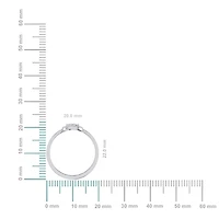 14K White Gold Round Baguette Diamond Womens Sz 7 Designer Ring / Cttw