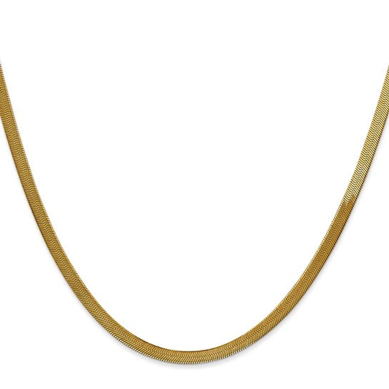 Silky Herringbone Gold Chain