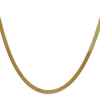 Silky Herringbone Gold Chain