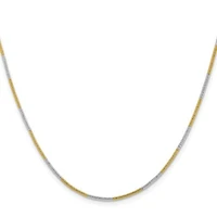 Chisel Two-tone Brass & Sterling Silver Snake Chain