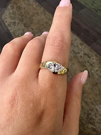 The East-West Marquise Lab Grown Diamond Ring