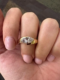 The East-West Marquise Lab Grown Diamond Ring