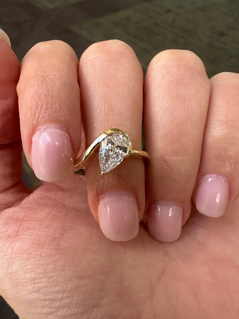The Pear Ring Lab Grown Diamond