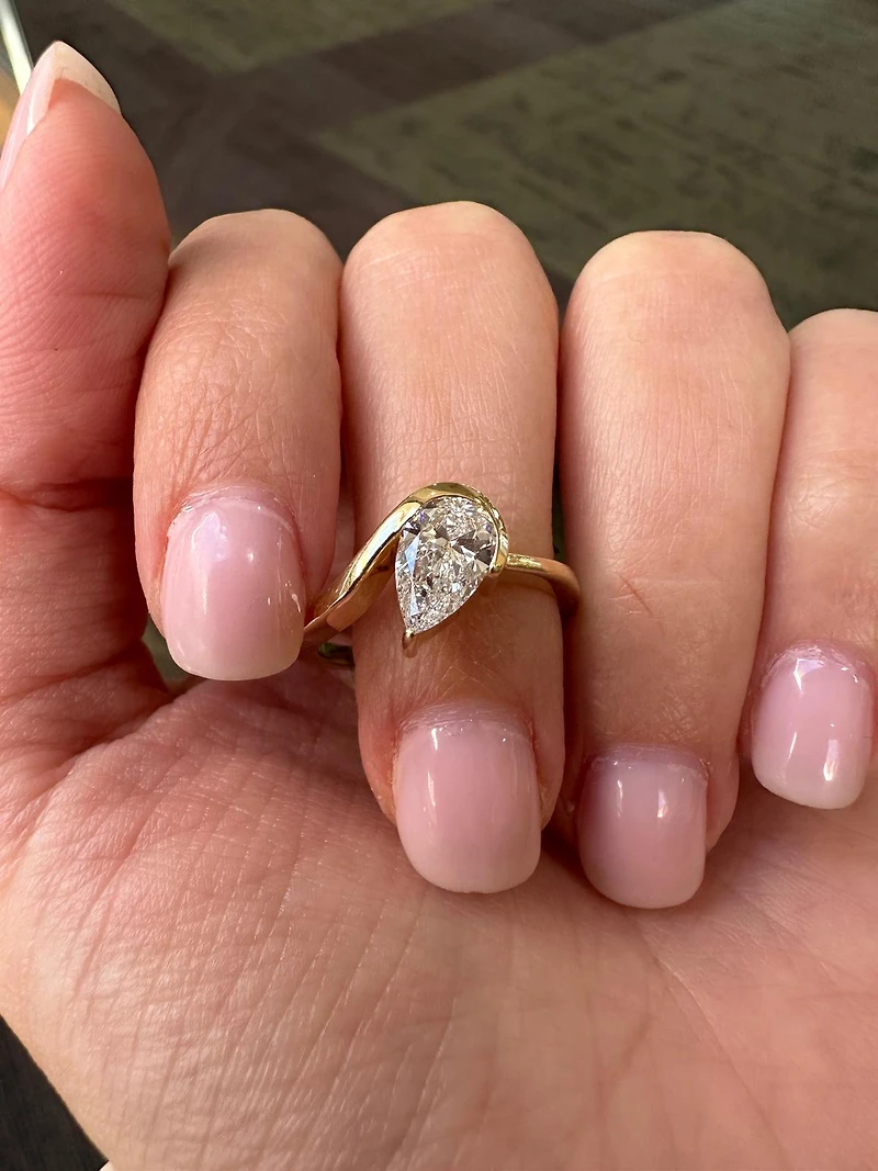 The Pear Ring Lab Grown Diamond