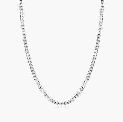 Lab-Grown Diamond Tennis Necklace 8.30 Carats  14KT White Gold