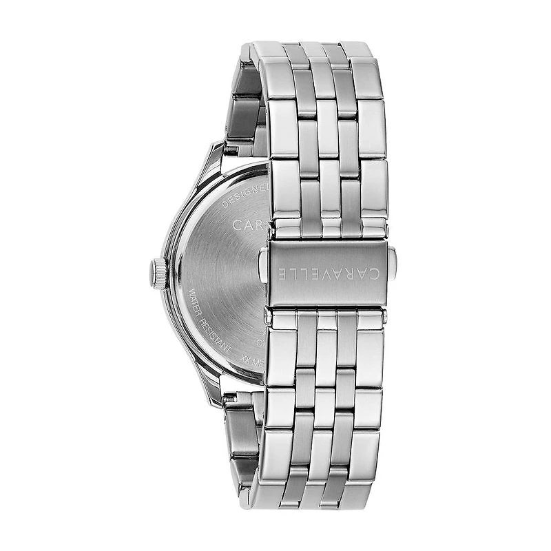 Caravelle Dress Mens Stainless Steel