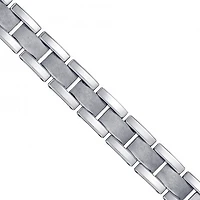 Tungsten Mens Polished And Brushed Fancy Bracelet 16 mm Size 8.5 Inches