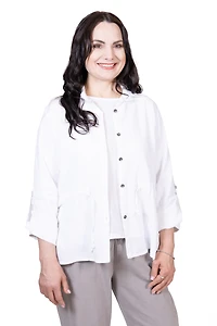 Bruna Top in Salt White