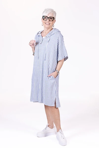 Silvana Dress in Marina Stripe