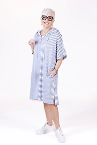 Silvana Dress in Marina Stripe