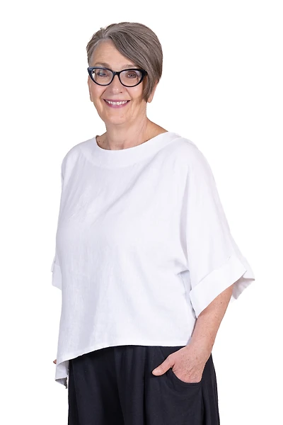 Althea Top in Salt White