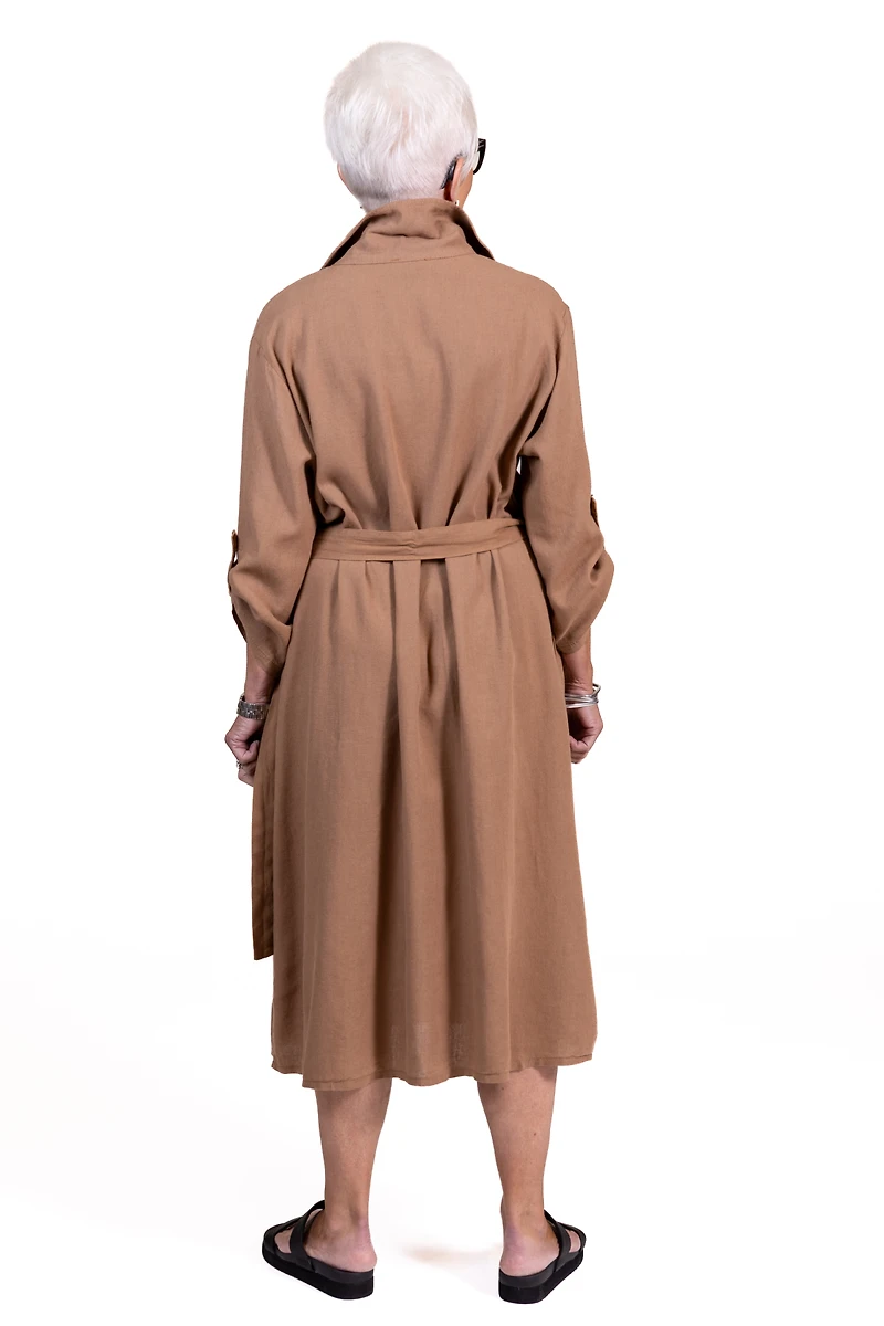 Odessa Dress in Hazelnut Brown