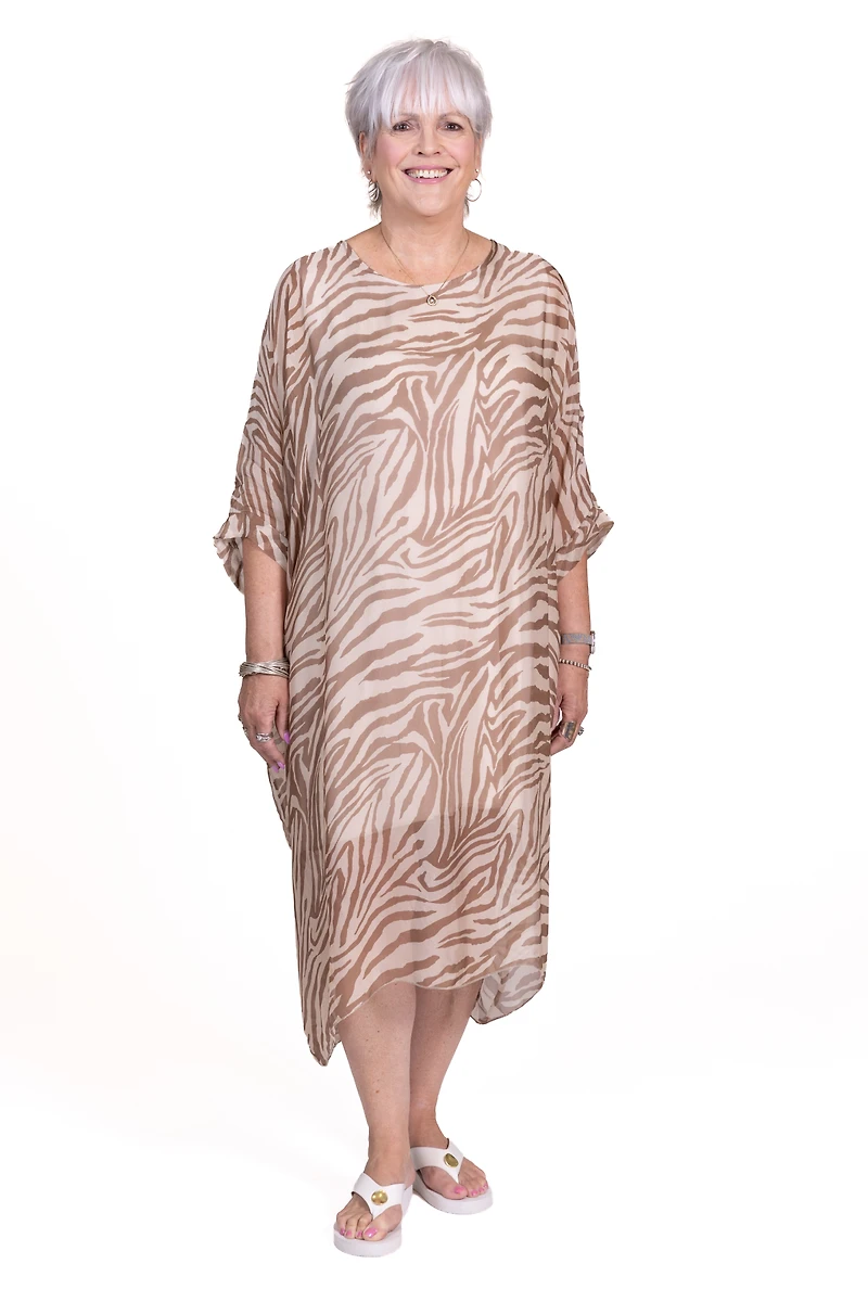 Seta Dress in Zebra Print