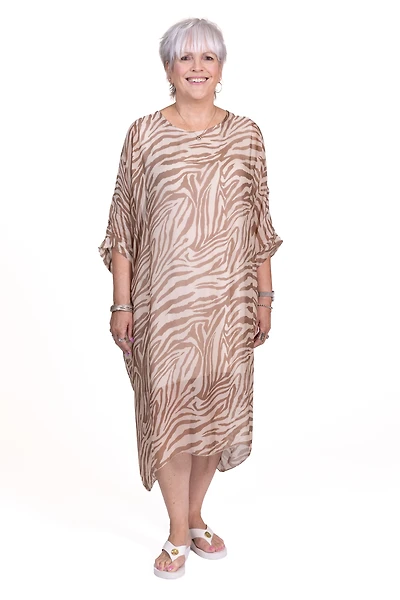 Seta Dress in Zebra Print