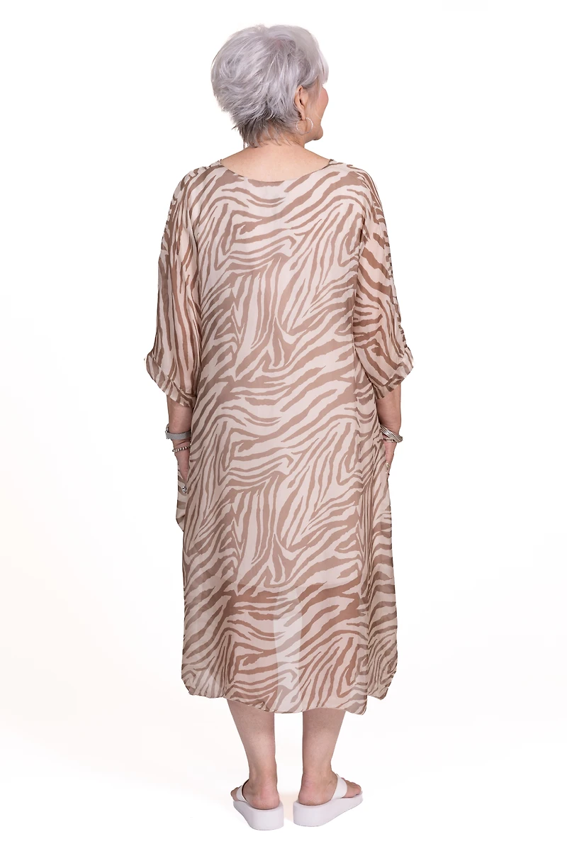 Seta Dress in Zebra Print