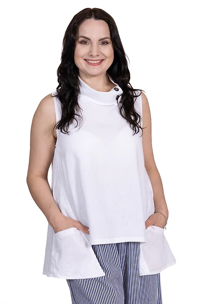 Maude Top in Salt White