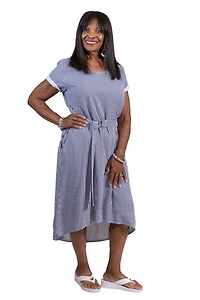 Nadia Dress in Nautical Stripes