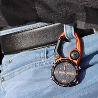 Ana Digi Miniclip - Orange Case with Black/Orange Dial and Reverse LCD
