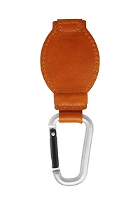 Leather Clip - Silver Case Black Dial Tan Holder