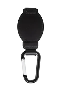 Leather Clip - Silver Case White Dial Black Holder