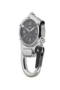 Miniclip Microlight - Chrome Silver Case Black Dial