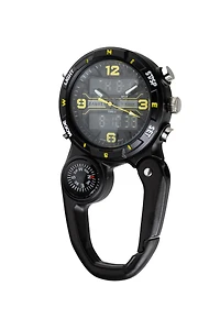 Ana Digi Miniclip - Black Case with Black/Yellow Dial and Reverse LCD