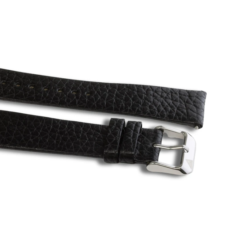 20mm Black Slim Shrunken Leather