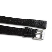 20mm Black Slim Shrunken Leather
