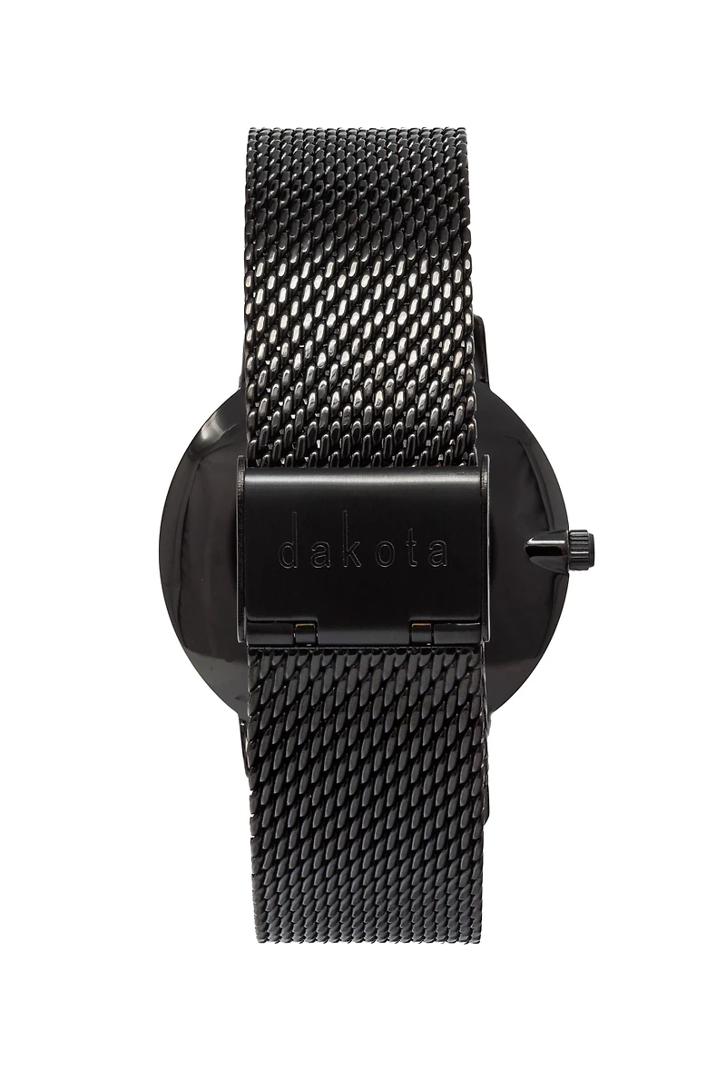 Slim Vintage - Black Case/Dial Black Mesh
