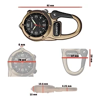 Miniclip Microlight - Army Brown with Black Dial